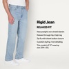 Amazon Essentials Men’s Relaxed-Fit Heavyweight Rigid Jeans, 5 Pocket Styling(Vintage Blue)