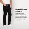 Amazon Essentials Men’s Straight-Fit Jeans, Midweight Vintage Inspired Denim, Fitted Through Hip and Thigh(Black)
