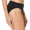 Amazon Essentials Women’s Cotton High Leg Brief Underwear Plus, Pack of 10(Black)