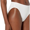 Amazon Essentials Women’s Cotton High Leg Brief Underwear Plus, Pack of 10(White)