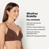 Amazon Essentials Women’s Cotton Jersey Lined Plunge Bralette(Black / Rich Hazel)