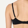 Amazon Essentials Women’s Cotton Jersey Lined Plunge Bralette(Black / White)