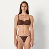 Amazon Essentials Women’s Microfiber High Waisted Thongs, Pack of 6(Black / Rich Hazel / Washed Bronze)