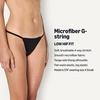 Amazon Essentials Women’s Microfiber High Waisted Thongs, Pack of 6(Black)