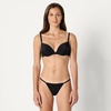 Amazon Essentials Women’s Microfiber High Waisted Thongs, Pack of 6(Black)