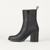 Amazon Essentials Women’s Mid Calf Heeled Chelsea Boots, Slip On with Lug Sole(Black)