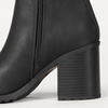 Amazon Essentials Women’s Mid Calf Heeled Chelsea Boots, Slip On with Lug Sole(Black)