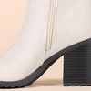 Amazon Essentials Women’s Mid Calf Heeled Chelsea Boots, Slip On with Lug Sole(Sand)