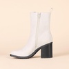 Amazon Essentials Women’s Mid Calf Heeled Chelsea Boots, Slip On with Lug Sole(Sand)