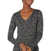 Amazon Essentials Women’s Regular-Fit Lightweight Long-Sleeve V-Neck Sweater, Ribbed, Cozy Soft (Available in Plus Size)(Grey Heather Animal Print)
