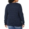 Amazon Essentials Women’s Regular-Fit Lightweight Long-Sleeve V-Neck Sweater, Ribbed, Cozy Soft (Available in Plus Size)(Navy/Black Textured Cheetah)