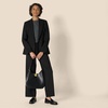 Amazon Essentials Women’s Regular-Fit Woven Single-Breasted Blazer(Black)