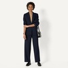 Amazon Essentials Women’s Regular-Fit Woven Single-Breasted Blazer(Navy)