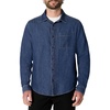 Amazon Essentials Men’s Regular-Fit Long-Sleeve Button-Down Denim Shirt(Stone Medium Wash)