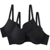 Amazon Essentials Women’s Microfiber Full Coverage Bra, Pack of 2(Black)