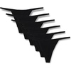 Amazon Essentials Women’s Microfiber High Waisted Thongs, Pack of 6(Black)