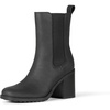 Amazon Essentials Women’s Mid Calf Heeled Chelsea Boots, Slip On with Lug Sole(Black)
