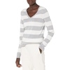 Light Grey Heather White Rugby Stripe