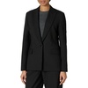 Amazon Essentials Women’s Regular-Fit Woven Single-Breasted Blazer(Black)