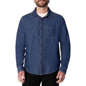 Amazon Essentials Men’s Regular-Fit Long-Sleeve Button-Down Denim Shirt(Stone Medium Wash)