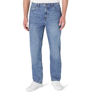 Amazon Essentials Men’s Relaxed-Fit Heavyweight Rigid Jeans, 5 Pocket Styling(Medium Blue Vintage)