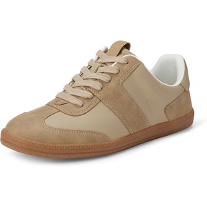 Amazon Essentials Women’s Low Top Retro Sneaker with Padded Collar(Tan)