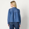 Amazon Essentials Women’s Relaxed Fit Denim Chambray Long-Sleeve Tunic Top with Blouson Sleeves, Cotton Lyocell Blend(Classic Medium Wash)
