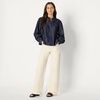 Amazon Essentials Women’s Relaxed Fit Denim Chambray Long-Sleeve Tunic Top with Blouson Sleeves, Cotton Lyocell Blend(Rinse)