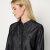 Amazon Essentials Women’s Relaxed-Fit Denim Chambray Button-Down Long-Sleeve Shirt, Soft Cotton Lyocell Blend(Black Wash)