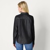 Amazon Essentials Women’s Relaxed-Fit Denim Chambray Button-Down Long-Sleeve Shirt, Soft Cotton Lyocell Blend(Black Wash)