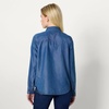 Amazon Essentials Women’s Relaxed-Fit Denim Chambray Button-Down Long-Sleeve Shirt, Soft Cotton Lyocell Blend(Classic Medium Wash)