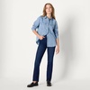 Amazon Essentials Women’s Relaxed-Fit Denim Chambray Button-Down Long-Sleeve Shirt, Soft Cotton Lyocell Blend(Iced Blue Light Wash)