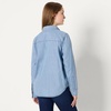 Amazon Essentials Women’s Relaxed-Fit Denim Chambray Button-Down Long-Sleeve Shirt, Soft Cotton Lyocell Blend(Iced Blue Light Wash)
