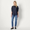 Amazon Essentials Women’s Relaxed-Fit Denim Chambray Button-Down Long-Sleeve Shirt, Soft Cotton Lyocell Blend(Rinse)