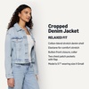 Amazon Essentials Women’s Low Stretch Relaxed-Fit Cropped Denim Jacket(Classic Light Wash)