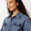 Amazon Essentials Women’s Low Stretch Relaxed-Fit Cropped Denim Jacket(Medium Blue Vintage)