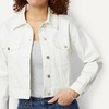 Amazon Essentials Women’s Low Stretch Relaxed-Fit Cropped Denim Jacket(White)