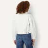 Amazon Essentials Women’s Low Stretch Relaxed-Fit Cropped Denim Jacket(White)