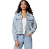 Amazon Essentials Women’s Low Stretch Relaxed-Fit Cropped Denim Jacket(Classic Light Wash)