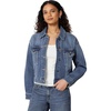 Amazon Essentials Women’s Low Stretch Relaxed-Fit Cropped Denim Jacket(Medium Blue Vintage)