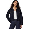 Amazon Essentials Women’s Low Stretch Relaxed-Fit Cropped Denim Jacket(Rinse Denim)