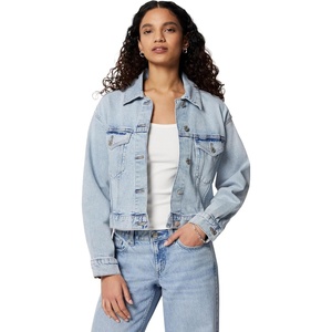 Amazon Essentials Women’s Low Stretch Relaxed-Fit Cropped Denim Jacket(Classic Light Wash)