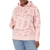 Amazon Essentials Disney | Marvel | Star Wars | Princess Women’s Fleece Hooded Pullover Sweatshirts (Available in Plus Size)(Pink  Marvel Avengers)
