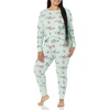 Amazon Essentials Disney | Marvel | Star Wars Women’s Snug-Fit Cotton Pajama Sleepwear Sets(Mickey Winter)