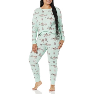Amazon Essentials Disney | Marvel | Star Wars Women’s Snug-Fit Cotton Pajama Sleepwear Sets(Mickey Winter)