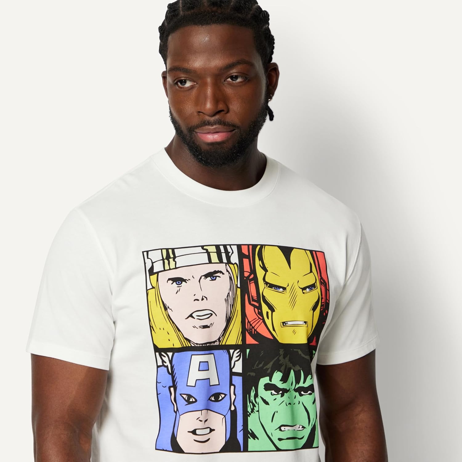 image:imageAmazon Essentials Disney Mens Cotton RegularFit ShortSleeve Crewneck TShirt Pack of 2Avengers Assemble