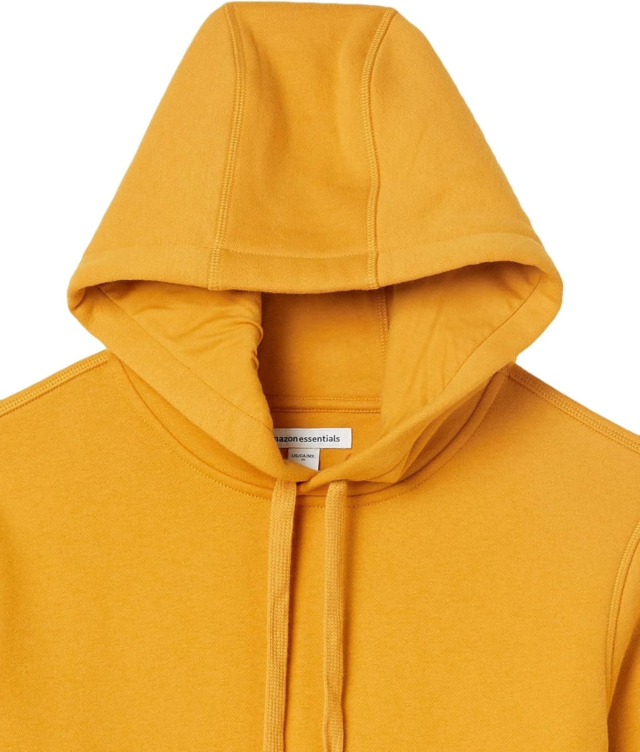 image:imageAmazon Essentials Mens Heavyweight Relaxed Fit Pullover Hooded Sweatshirt Warm Fleece with Brushed InteriorGold