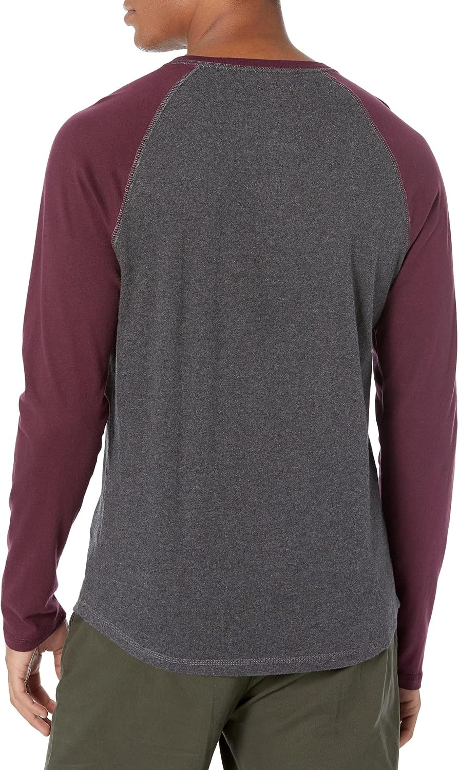 image:imageAmazon Essentials Mens Long Sleeve Henley Shirt for Men RegularFit Cotton Available in Big amp TallCharcoal HeatherBurgundy
