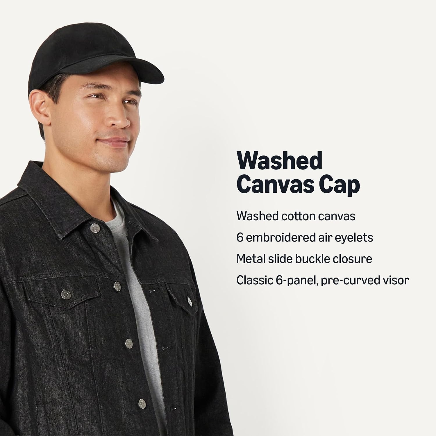 image:imageAmazon Essentials Mens Washed Cotton Baseball CapBlack
