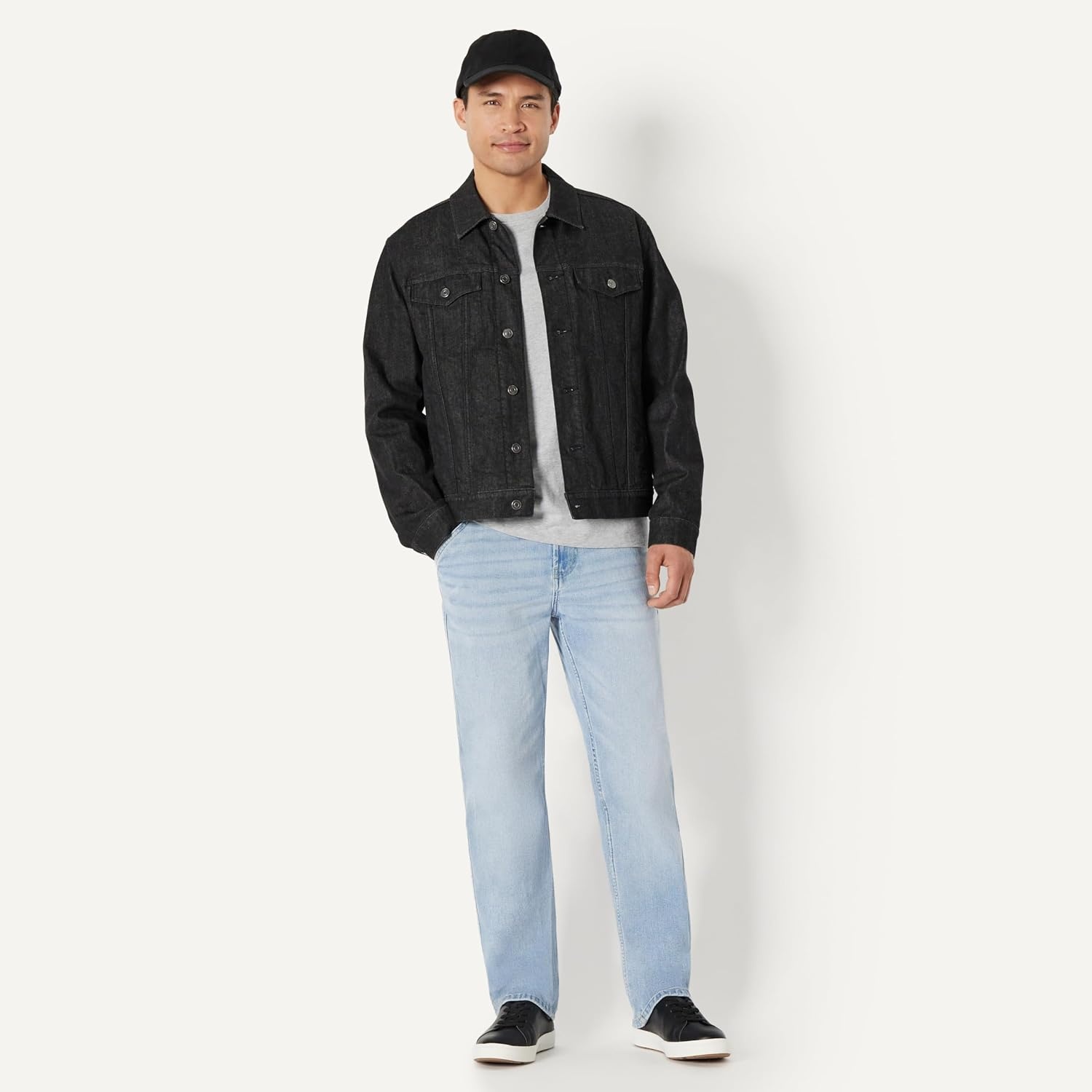 image:imageAmazon Essentials Mens Washed Cotton Baseball CapBlack